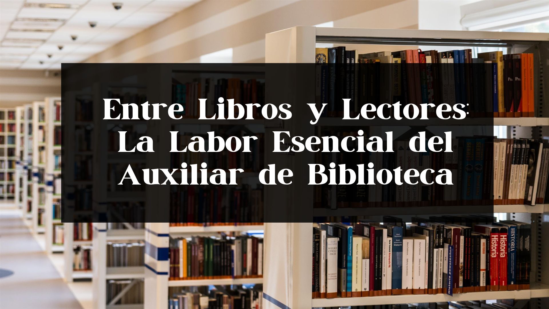 Entre Libros y Lectores: La Labor Esencial del Auxiliar de Biblioteca