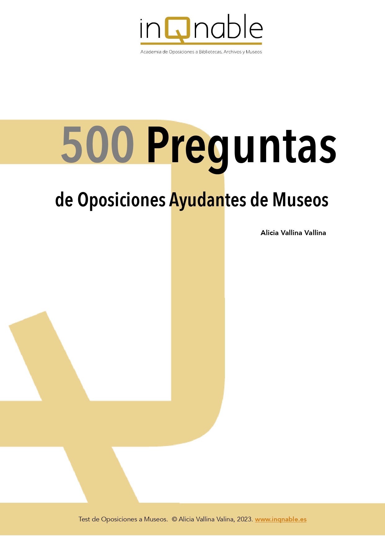 500 Preguntas de Oposiciones para Ayudantes de Museos