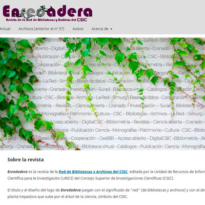 “Enredadera” la revista de la Red de Bibliotecas y Archivos del CSIC