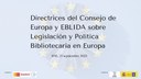 Directrices del Consejo de Europa y EBLIDA sobre legislación y política bibliotecaria